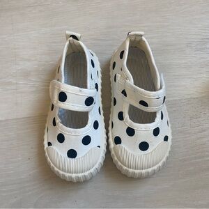 Polka Dot Toddler Mary Jane Velcro Sneakers Milk Teeth EU 26 US 9.5